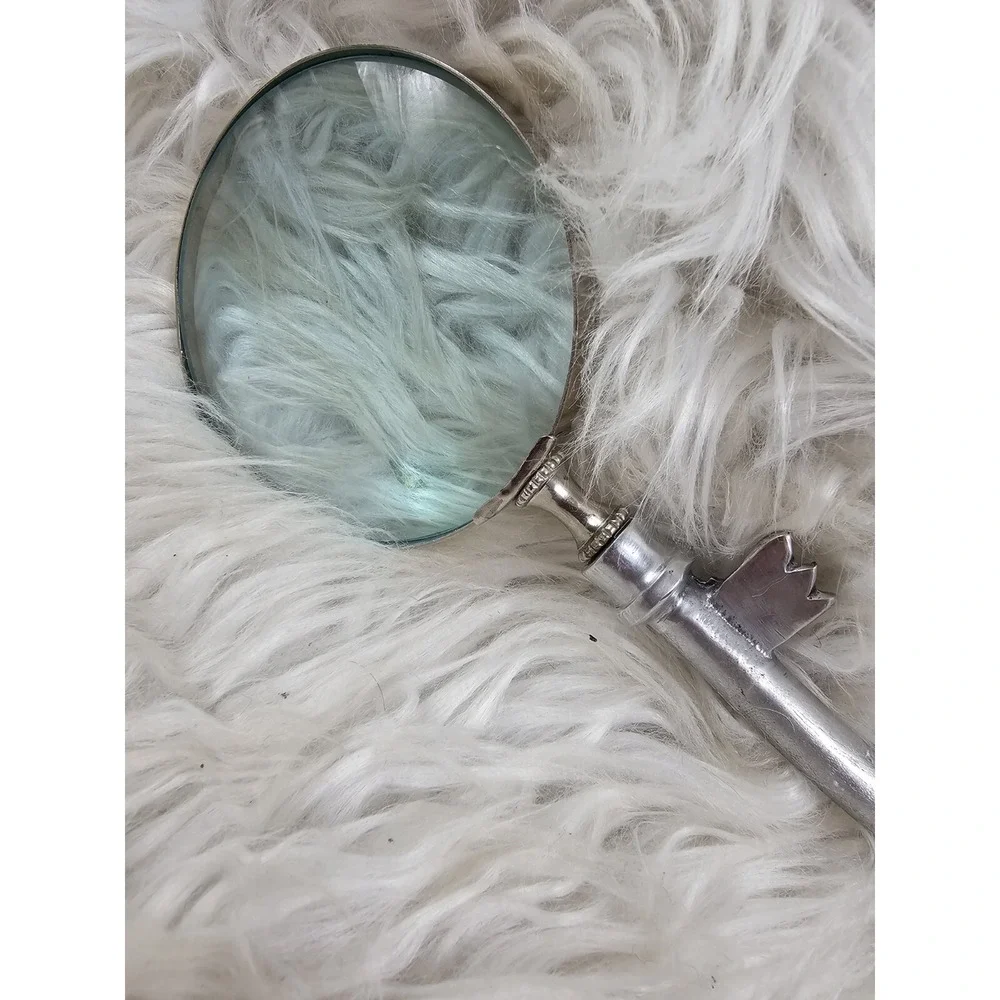 Rare Vintage Magnifying Glass Large Decorative Handheld Magnifier Keyring Handle
